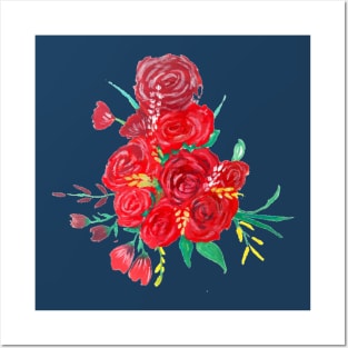 red roses Posters and Art